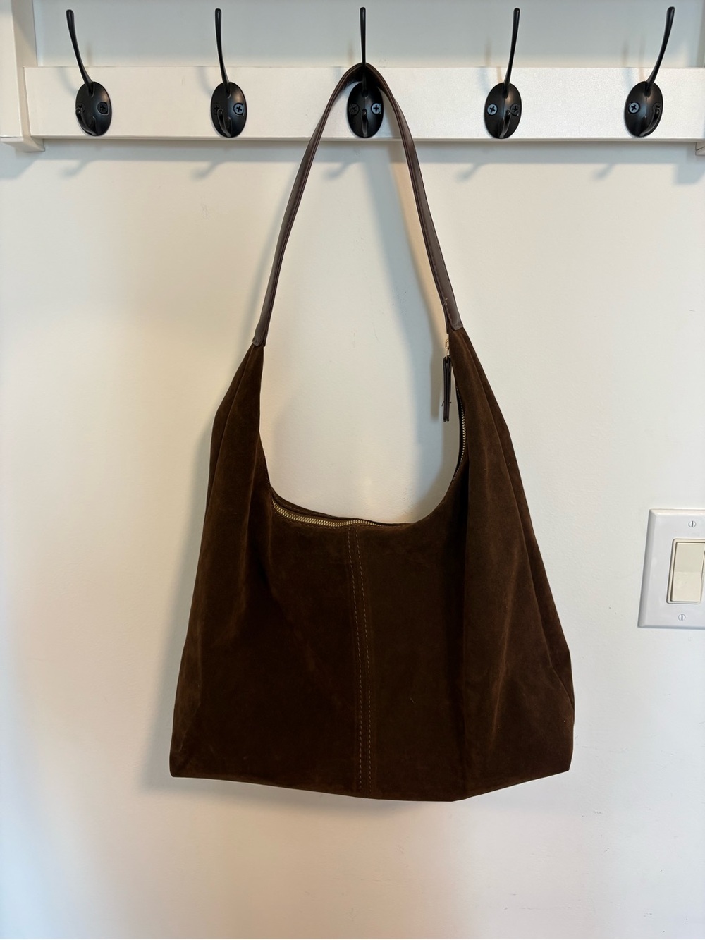 Brown Suede Shoulder Bag - Classic Women’s Hobo